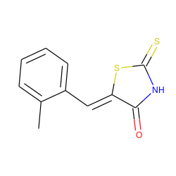 Cc1ccccc1/C=C1\SC(=S)NC1=O ZINC000016971828