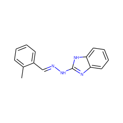 Cc1ccccc1/C=N/Nc1nc2ccccc2[nH]1 ZINC000003902920