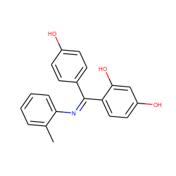 Cc1ccccc1/N=C(\c1ccc(O)cc1)c1ccc(O)cc1O ZINC000169310733