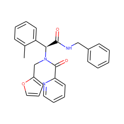 Cc1ccccc1[C@@H](C(=O)NCc1ccccc1)N(Cc1ccco1)C(=O)c1ccccn1 ZINC000001376607