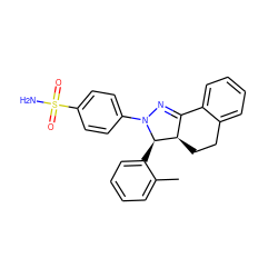 Cc1ccccc1[C@@H]1[C@@H]2CCc3ccccc3C2=NN1c1ccc(S(N)(=O)=O)cc1 ZINC000299868634