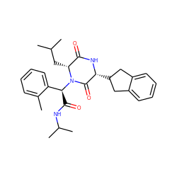 Cc1ccccc1[C@H](C(=O)NC(C)C)N1C(=O)[C@@H](C2Cc3ccccc3C2)NC(=O)[C@H]1CC(C)C ZINC000084652407