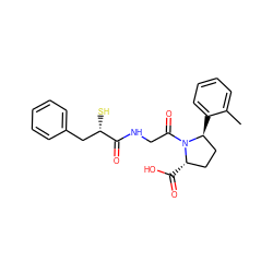 Cc1ccccc1[C@H]1CC[C@H](C(=O)O)N1C(=O)CNC(=O)[C@@H](S)Cc1ccccc1 ZINC000013756722