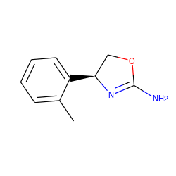 Cc1ccccc1[C@H]1COC(N)=N1 ZINC000083964850