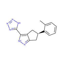 Cc1ccccc1[C@H]1Cc2n[nH]c(-c3nnn[nH]3)c2C1 ZINC000040413955