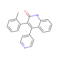 Cc1ccccc1-c1c(-c2ccncc2)c2ccccc2[nH]c1=O ZINC000029039999