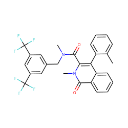 Cc1ccccc1-c1c(C(=O)N(C)Cc2cc(C(F)(F)F)cc(C(F)(F)F)c2)n(C)c(=O)c2ccccc12 ZINC000001538752