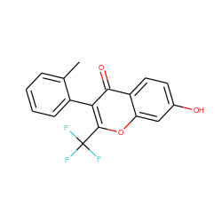 Cc1ccccc1-c1c(C(F)(F)F)oc2cc(O)ccc2c1=O ZINC000006557091