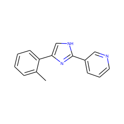 Cc1ccccc1-c1c[nH]c(-c2cccnc2)n1 ZINC000013553743