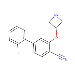 Cc1ccccc1-c1ccc(C#N)c(OC2CNC2)c1 ZINC000096175897