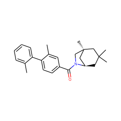 Cc1ccccc1-c1ccc(C(=O)N2C[C@]3(C)C[C@H]2CC(C)(C)C3)cc1C ZINC000049035064