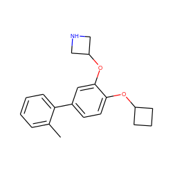 Cc1ccccc1-c1ccc(OC2CCC2)c(OC2CNC2)c1 ZINC000096175901