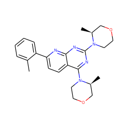 Cc1ccccc1-c1ccc2c(N3CCOC[C@@H]3C)nc(N3CCOC[C@@H]3C)nc2n1 ZINC000168994606