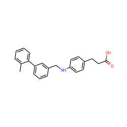 Cc1ccccc1-c1cccc(CNc2ccc(CCC(=O)O)cc2)c1 ZINC000071297020