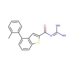 Cc1ccccc1-c1cccc2sc(C(=O)N=C(N)N)cc12 ZINC000028524775