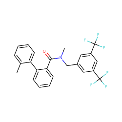 Cc1ccccc1-c1ccccc1C(=O)N(C)Cc1cc(C(F)(F)F)cc(C(F)(F)F)c1 ZINC000028571003