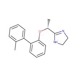 Cc1ccccc1-c1ccccc1O[C@H](C)C1=NCCN1 ZINC000013585569