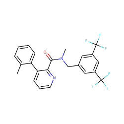 Cc1ccccc1-c1cccnc1C(=O)N(C)Cc1cc(C(F)(F)F)cc(C(F)(F)F)c1 ZINC000028571551