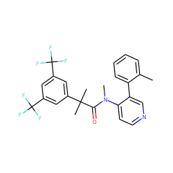 Cc1ccccc1-c1cnccc1N(C)C(=O)C(C)(C)c1cc(C(F)(F)F)cc(C(F)(F)F)c1 ZINC000028571482