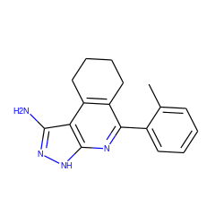 Cc1ccccc1-c1nc2[nH]nc(N)c2c2c1CCCC2 ZINC000082153205