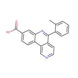 Cc1ccccc1-c1nc2cc(C(=O)O)ccc2c2cnccc12 ZINC000073223988