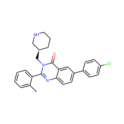 Cc1ccccc1-c1nc2ccc(-c3ccc(Cl)cc3)cc2c(=O)n1C[C@@H]1CCCNC1 ZINC000028711896