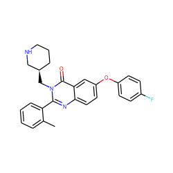 Cc1ccccc1-c1nc2ccc(Oc3ccc(F)cc3)cc2c(=O)n1C[C@@H]1CCCNC1 ZINC000028711890