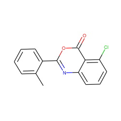 Cc1ccccc1-c1nc2cccc(Cl)c2c(=O)o1 ZINC000053298905