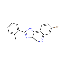 Cc1ccccc1-c1nc2cnc3cc(Br)ccc3c2[nH]1 ZINC000073220760