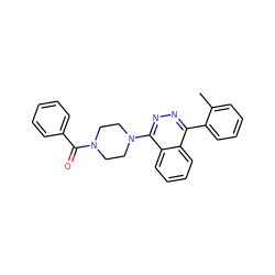 Cc1ccccc1-c1nnc(N2CCN(C(=O)c3ccccc3)CC2)c2ccccc12 ZINC000049036347