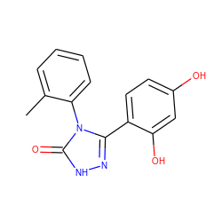 Cc1ccccc1-n1c(-c2ccc(O)cc2O)n[nH]c1=O ZINC001772634346