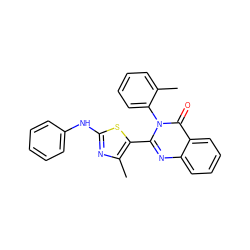 Cc1ccccc1-n1c(-c2sc(Nc3ccccc3)nc2C)nc2ccccc2c1=O ZINC000008715545