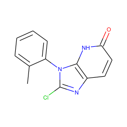 Cc1ccccc1-n1c(Cl)nc2ccc(=O)[nH]c21 ZINC000118264194