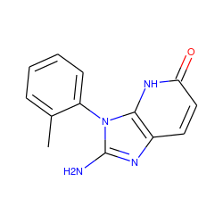 Cc1ccccc1-n1c(N)nc2ccc(=O)[nH]c21 ZINC000118270240