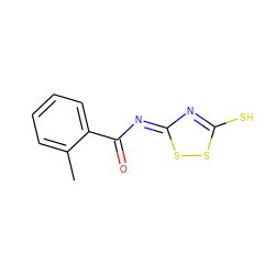 Cc1ccccc1C(=O)/N=c1/nc(S)ss1 ZINC000008773016