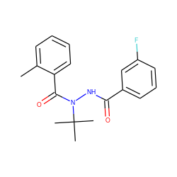 Cc1ccccc1C(=O)N(NC(=O)c1cccc(F)c1)C(C)(C)C ZINC000103181866