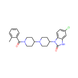 Cc1ccccc1C(=O)N1CCC(N2CCC(n3c(=O)[nH]c4cc(Cl)ccc43)CC2)CC1 ZINC000040394855