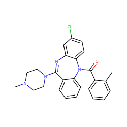 Cc1ccccc1C(=O)N1c2ccc(Cl)cc2N=C(N2CCN(C)CC2)c2ccccc21 ZINC000036089438