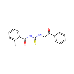 Cc1ccccc1C(=O)NC(=S)NCC(=O)c1ccccc1 ZINC000001794639