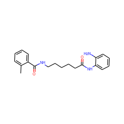 Cc1ccccc1C(=O)NCCCCCC(=O)Nc1ccccc1N ZINC000117581284