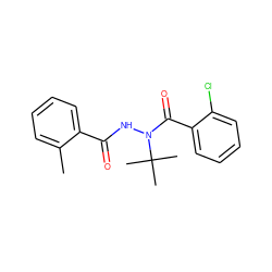 Cc1ccccc1C(=O)NN(C(=O)c1ccccc1Cl)C(C)(C)C ZINC000103183504