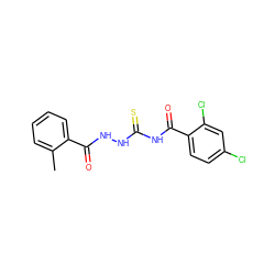 Cc1ccccc1C(=O)NNC(=S)NC(=O)c1ccc(Cl)cc1Cl ZINC000002135514