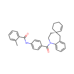 Cc1ccccc1C(=O)Nc1ccc(C(=O)N2CC[C@]3(C=CCCC3)Cc3ccccc32)cc1 ZINC000026750765