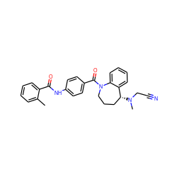 Cc1ccccc1C(=O)Nc1ccc(C(=O)N2CCC[C@@H](N(C)CC#N)c3ccccc32)cc1 ZINC000013757994