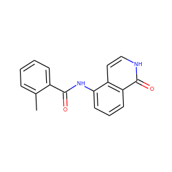 Cc1ccccc1C(=O)Nc1cccc2c(=O)[nH]ccc12 ZINC000071316882