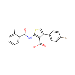 Cc1ccccc1C(=O)Nc1scc(-c2ccc(Br)cc2)c1C(=O)O ZINC000002060416