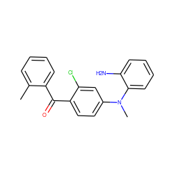 Cc1ccccc1C(=O)c1ccc(N(C)c2ccccc2N)cc1Cl ZINC000013531316