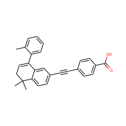 Cc1ccccc1C1=CCC(C)(C)c2ccc(C#Cc3ccc(C(=O)O)cc3)cc21 ZINC000027647311