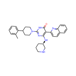 Cc1ccccc1C1CCN(c2nc(N[C@@H]3CCCNC3)c(-c3ccc4ccccc4n3)c(=O)[nH]2)CC1 ZINC000220620549