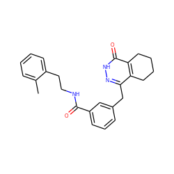 Cc1ccccc1CCNC(=O)c1cccc(Cc2n[nH]c(=O)c3c2CCCC3)c1 ZINC000167023973